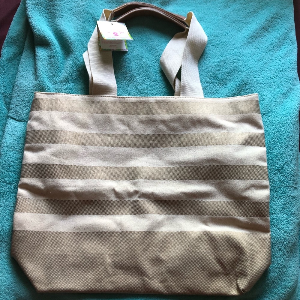 Beige & tan tote